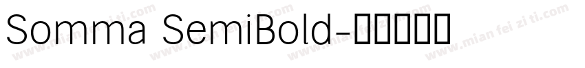Somma SemiBold字体转换